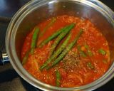 三度豆のトマト味くったり煮込み作り方4写真