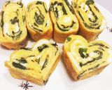 お弁当に☆ほうれん草入り甘い卵焼き作り方4写真