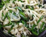 味噌ホルモン焼きうどん作り方4写真