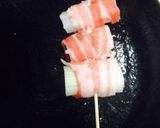 節約でも外食気分！豚バラと白ねぎで焼き鳥作り方4写真