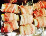 節約でも外食気分！豚バラと白ねぎで焼き鳥作り方6写真