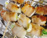 節約でも外食気分！豚バラと白ねぎで焼き鳥作り方7写真