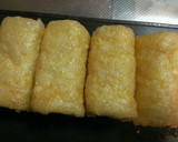 節約満足おかず＊豆腐の揚げ巻き甘酢餡かけ作り方3写真