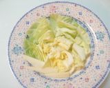 簡単!ヘルシー♥豆腐明太蒸しキャベツ♪作り方1写真