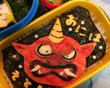 妖怪ウォッチ☆赤鬼☆キャラ弁作り方7写真