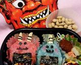 節分　鬼さんお弁当(鬼おにぎり)作り方1写真