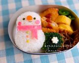 幼稚園 お弁当♡雪だるま 簡単作り方4写真