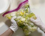 旨味凝縮！塩揉み白菜のワンパン和風パスタ作り方14写真