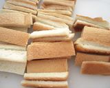 バレンタイン！パン耳で焼きチョコ作り方1写真