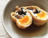 簡単！ひじき煮と卵で油揚げの巾着煮。作り方4写真
