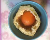 ネギ餅卵の巾着☆簡単作り方5写真