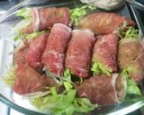 レンジで！キャベもやし豆腐の豚肉巻き作り方3写真