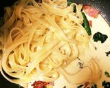 ほうれん草ベーコンの和風カルボナーラ作り方6写真