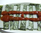 しゃぶしゃぶの薄い★お餅でピザ★(^^)作り方1写真