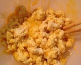 卵１コと高野豆腐１枚で炒り卵！にら玉丼作り方2写真
