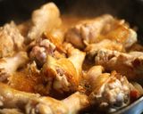 手羽元とレンコンのケチャ醤油煮作り方4写真