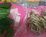 きのベーほうれん草のバター醤油パスタ♡作り方2写真