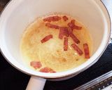 * 水菜とベーコンの柚子胡椒パスタ *作り方3写真