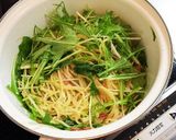 * 水菜とベーコンの柚子胡椒パスタ *作り方5写真