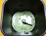 あん食パンHB粒あんよもぎ三つ編みパン作り方1写真
