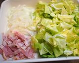 ＊たっぷりキャベツとコーンの豆乳スープ＊作り方1写真