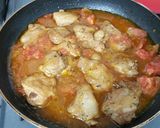 ワインビネガーで鶏肉とトマトの簡単煮込み作り方8写真