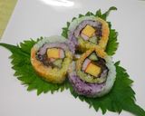 簡単らくらく　レインボー裏巻き恵方巻き作り方7写真