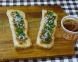 朝食に♡ネギじゃこチーズの味噌トースト作り方4写真