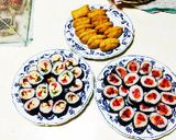 サーモンとマグロで恵方巻き作り方3写真