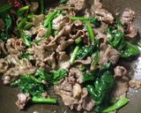 牛肉とほうれん草のオイスターソース炒め作り方6写真