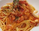 海老のトマトクリームパスタ作り方9写真