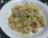 納豆と豚肉のパスタ作り方6写真