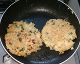 ご飯とハムのお焼き&しらす&チーズ入り作り方5写真