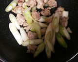食欲増進！鶏肉とネギの柚子胡椒パスタ♡作り方3写真