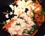 ヨシダソースで♪野菜入りふわふわ炒り卵作り方4写真