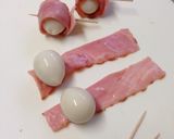 ＊うずらのベーコン巻き磯辺揚げ＊作り方1写真
