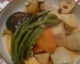 筑前煮風☆里芋ニンジン蓮根椎茸の煮物作り方4写真
