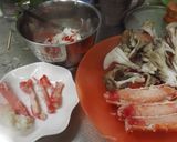 タラバ蟹 カルボ仕立てのクリームパスタ作り方2写真