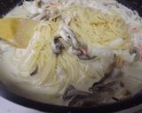 タラバ蟹 カルボ仕立てのクリームパスタ作り方9写真