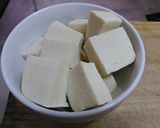 高野豆腐と春菊としいたけの煮物作り方2写真