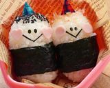 節分＊可愛い鬼さんnoおにぎり☆キャラ弁作り方8写真