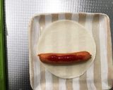 餃子の皮でトルティーヤ風✿ウィンナー作り方1写真