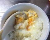 半熟卵かけご飯に梅酒をかける♫作り方3写真