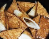 味がしみてる厚揚げと竹輪の煮物甘辛味作り方2写真