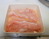ゆず塩風味　鶏ささみのくるくる巻き焼作り方3写真