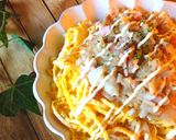 節約！もやしとちくわの＊ペペロンチーノ丼作り方7写真