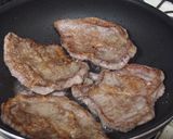 フライパンで簡単！豚肉のクリームソース作り方3写真
