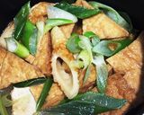 味がしみてる厚揚げと竹輪の煮物甘辛味作り方5写真