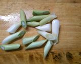ネギ ニラ もやし、豆腐の ナンプラー煮作り方1写真