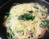 スパムとほうれん草の和風パスタ♥作り方6写真